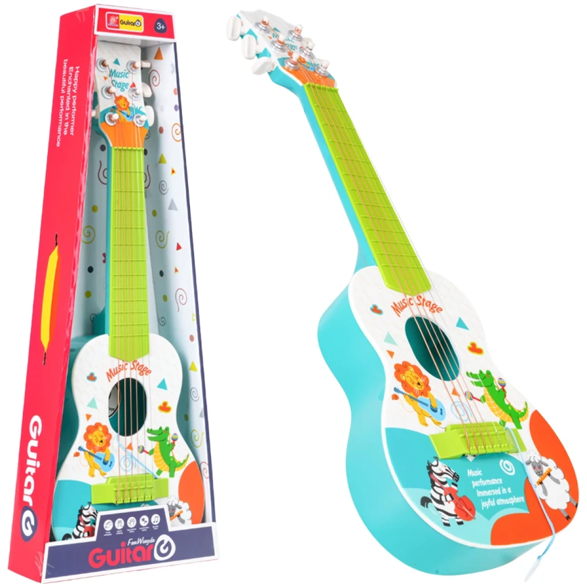 Laste mängukitarr 6 keelega- 56cm