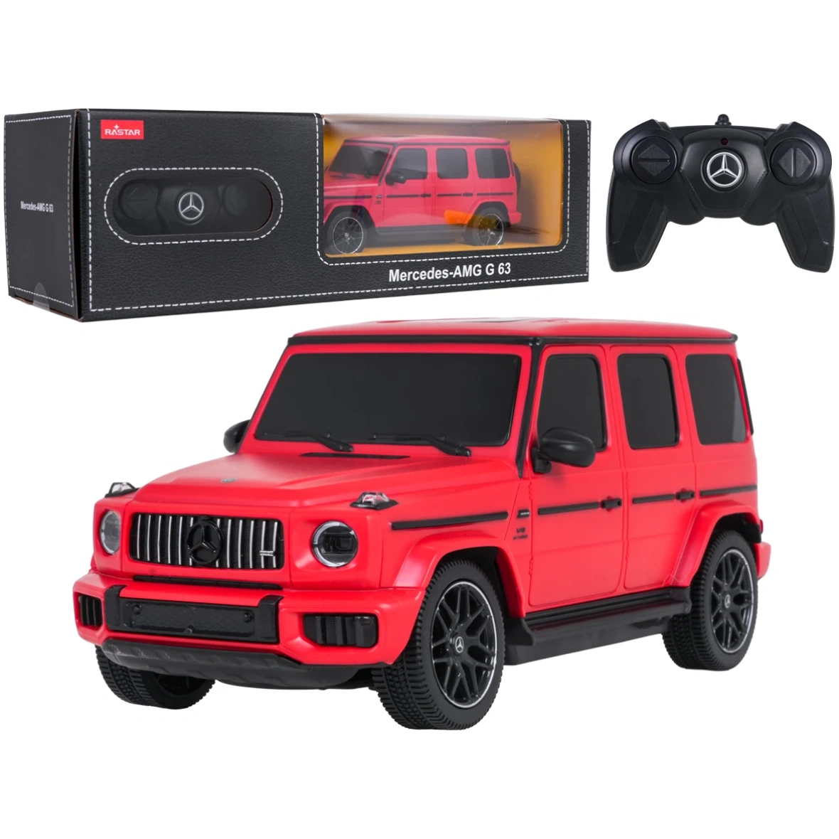 Raadioteel juhitav mercedes benz g63 amg 1:24 punane